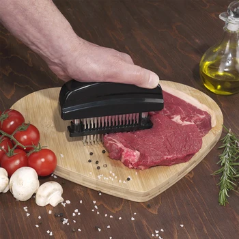 1Pcs 48 Geležtės Beaf Kepsnys Plaktuku Mėsai NeedleStainless Plieno Peilis Mėsos Tenderizer Mėsos Tenderizer Plaktukas Funtowa Kepimo Įrankiai