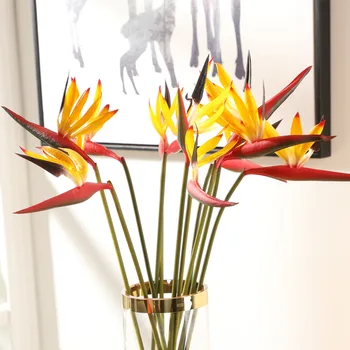 1PCS/DAUG PU nekilnojamojo touch mažo dydžio dangaus paukščių dirbtiniai augalai 55cm modeliavimas gėlių vestuvių dekoracija namuose šalis viešbutyje