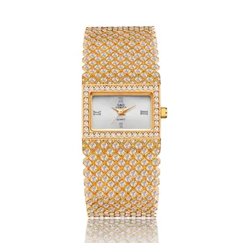 2019 G&D Moterys Kvarciniai Laikrodžių Mados Bling Atsitiktinis Ponios Žiūrėti Moterų Kvarco Aukso Žiūrėti Krištolo Ir Deimantų Laikrodžiai Moterims Laikrodis