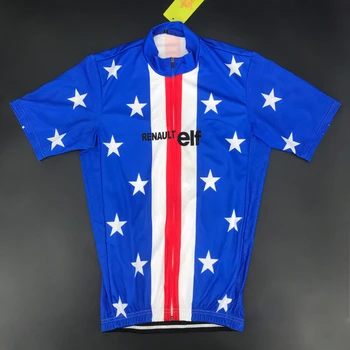 2019 m. Naujos komandos, Go Pro Komandos Žmogus MUMS mėlyna Retro Kelių Dviračių Džersis trumpomis Rankovėmis, Drabužių tricota camisa ciclismo para hombre