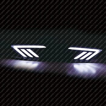 2VNT/komplektas Volkswagen Tiguan 2017 2018 2019 Automobiliu LED Dienos Veikia Šviesos Posūkio Rodiklio Žibintai Žibintas Bamperis LED DRL
