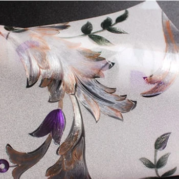 3D Elektrostatinės Ne-klijai lipnios Lango Stiklas Matinis Lipdukas Šveitimas Miegamojo, Vonios Lango Lipdukas Violetinė Gėlė Pleistras