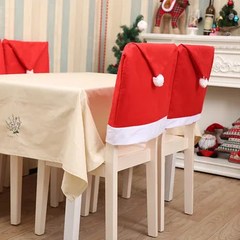 4/6/10 vienetų Kalėdų kėdė padengti Santa hat Kalėdų vakarienė kėdės atlošas lentelė šalis dekoro naujųjų metų prekes