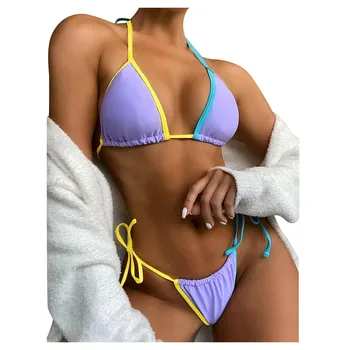 4# moteriški maudymosi Kostiumėliai, 2021 Apynasrio Tvarstis Bikini Komplektas, Push-up Brazilijos maudymosi Kostiumėliai, Užleidžiant Paplūdimio maudymosi kostiumėlį Moteris Купальники