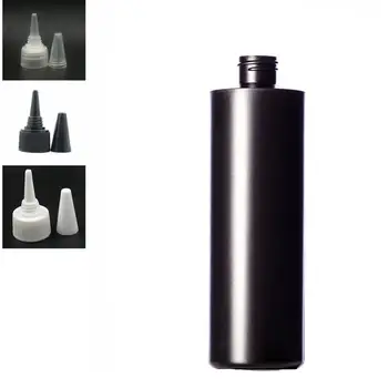 500ml tuščių plastikinių Išspausti minkštas butelis , balck HDPE cilindrų turas su Twist Viršuje, Kepurės, atkreipė į burną viršutinio dangtelio