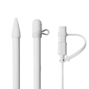 5Colors Silikonu Viršuje Apple Pieštuku Bžūp Turėtojas Plunksnų Patarimas Padengti Kabelio Adapteris Pririšti Rinkinys, Skirtas 