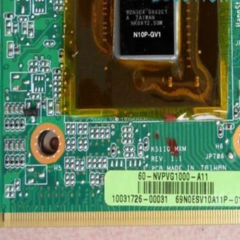 9600M GT120M GT 220M G96-630-C1 N10P-GV1 VGA video Grafikos korta Asus K61IC K51IO K70IO K71IC K70IC X66IC 1GB VGA card
