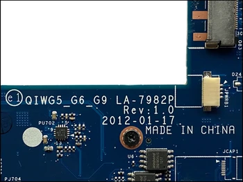 Aukštos Kokybės Plokštė Lenovo Ideapad G580 Nešiojamas Plokštė QIWG5_G6_G9 LA-7982P SLJ8E HM76 PGA989 DDR3 Testuotas
