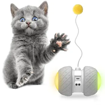 Automatinis Funny Cat Automobilių Pc ABS Gumos Automatiškai Prasme Kliūtis, Nereguliarus Veikia LED Spalva Keičiasi Lempos