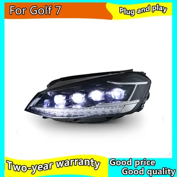Automobilių Stiliaus Žibintas atveju VW Golf7 Golf 7 Žibintai Golf 7 MK7 VISI LED Žibintai DRL Objektyvas