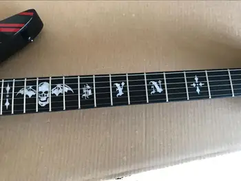 Didmeninė Nauja Gitara SCHECTER elektrine gitara, elektrinė gitara, raudonos juostelės string gpgb apdaila juoda 180518
