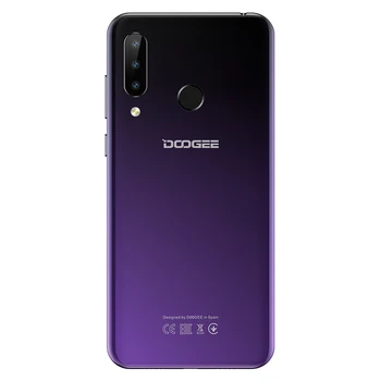 DOOGEE N20 64GB 4GB Mobilephone pirštų Atspaudų 6.3 colių FHD+ Ekranas 16MP Triple galinė vaizdo Kamera MT6763 Octa Core 4350mAh LTE mobilusis telefonas