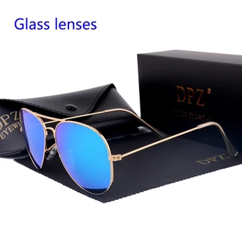 DPZ Stiklo Gradientas lęšiai, akiniai nuo saulės moterims vyrai 58mm 3025 Veidrodiniai G15 Gafas Prekės ženklo dizainas saulės akiniai UV400
