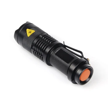 Galingas SK68 LED Q5 atsparus Vandeniui Žibintuvėlis Išgaubto Objektyvo Mini žibinto šviesa Priartinimas Žibintuvėlis Šviesos Lempos, 3 Režimai Fakelas