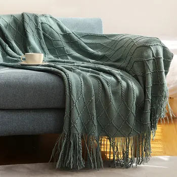 Inya megzti mesti antklodę Mezgimo Kutas, Antklodė, Lova, Sofa-Padengti Namų Tekstilės Anti-Pilling Nešiojamų Mesti Antklodę