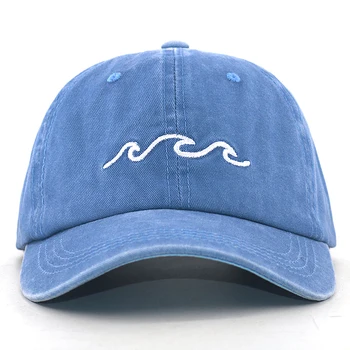Japonų stiliaus vandenyno bangos beisbolo kepuraitę unisex medvilnės plauti siuvinėjimo jūros bangų tėtis skrybėlę hip-hop snapback skrybėlės sporto bžūp
