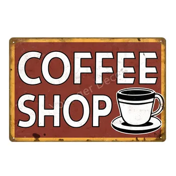 Karšto Kavos Parduotuvė Dekoro Espresso Pienas, Kava Laiką Metalo Alavo Ženklai Derliaus Plakatas Baras, Kavinė Namo Sienos Meno Tapybos Apnašas YD055