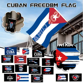 Kubos Vėliava Patria Y Vida Kubiečių Pasididžiavimas, Vėliavos, Lauko, Patalpų Dekoro Lauko, Patalpų Kubos Vėliava Atsparus Nacionalinės Kubos Namų Puošybai