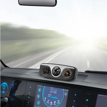 LCD Automobilių, Sunkvežimių Vandens Temp Daviklis Automobilis Automobilio Navigacijos Kamuolys Kompasas Termometras su Drėgmėmačiu Interjero Priedai