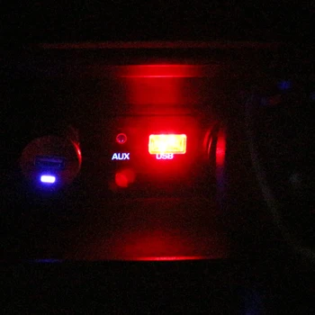 LED Automobilių Mini Lempa USB Šviesos Atmosferą, Žibintas, Skirtas Audi vw t5 passat b5 b6 b7 b8 cc golf 4 5 6 7 mk4 mk5 mk7 polo tiguan