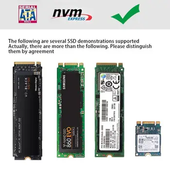M. 2 NVME SSD USB 3.1 Adapter PCI-E, USB 3.0, Vidaus Konverteris Kortelės 10Gbps USB3.1 Gen 2 Samsung 970 960 / Intel Nauja