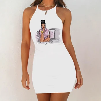 Moterų Sexy Naktį Dress suknelė Spausdinti Slim Pack Klubo Rankovių Sleepshirts Marškinėliai ie Sleepwear 2021 Naujas
