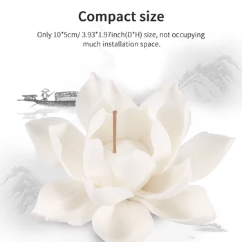 Naujas Keramikos White Lotus Flower Smilkalų Lazdelės Laikiklis Smilkalų Degiklis Arbatos Ceremonija, Papuošalai Namų Puošybai Naudoti Biuro Arbatos