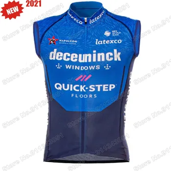 Naujas Quick Step 2021 Rankovių Dviračių Vest Vasaros Dviračių Džersis Mens Kalnų Keliais Dviračiu Drabužių MTB Maillot Cyclisme Gilet