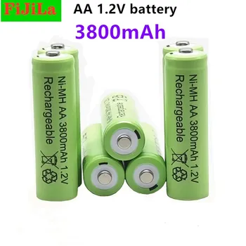 Originalus AA 3800 mAh 1.2 V Kokybės įkraunamos baterijos AA 3800 mAh Ni-MH 1.2 V 2A baterija