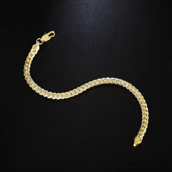 Prabanga 925 Sterlingas Sidabro apyrankės fine jewelry 5MM 20cm gyvatė Butas vyrų grandinės Apyrankė Raištį/pulsera vyrams