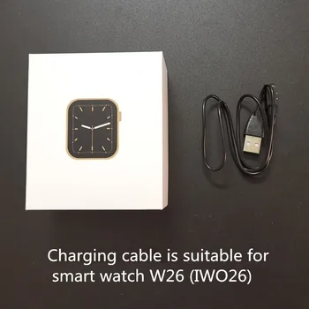 Pradinio įkrovimo kabelis tinka smart žiūrėti W26 IWO 26 ir smart žiūrėti DT28