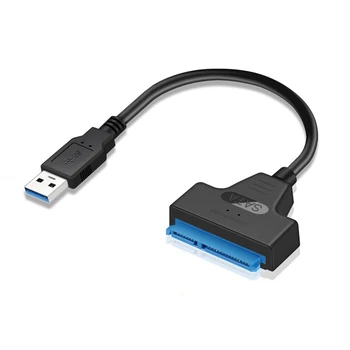 RGEEK 20cm SATA 3 Kabelis Sata į USB Adapteris 6Gbps 2,5 Colių Išoriniai SSD HDD Kietąjį Diską 22 Pin Sata III Kabelis USB 3.0 Prievadas