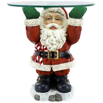 Santa Claus Dėklas Santa Claus Sausainių Saldainiai užkandis Dovana Ekranas Dervos Skulptūra Stiklas Viršuje Lentelė Kalėdų Namuose Amatų Apdaila