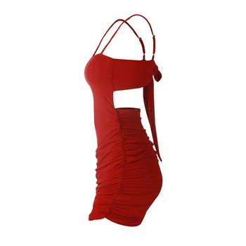 Seksualus Bodycon Vasaros Suknelė Moterims Lankas Backless Mados Mini Suknelės Spageti Dirželis Šalies Klubas Suknelė