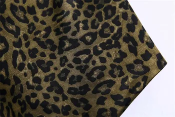 TRAF Za Moteris 2021 Seksualus Leopardas Spausdinti Mini Sijonai Aukšto Juosmens Tiesiai Ryškus, Minkštas Derliaus Sijonai Mados Mujer Faldas