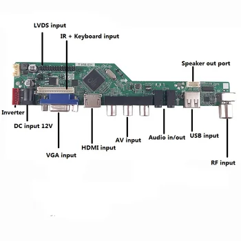 TV USB LED LCD AV VGA su HDMI suderinamų GARSO Valdiklio plokštės rinkinys CLAA154WB05AN 1280*800 15.4