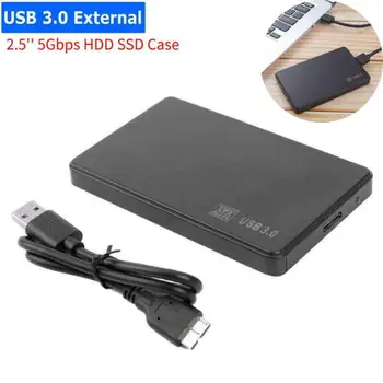USB 3.0 KIETOJO DISKO Gaubtas, 2.5 Colių SATA HDD SSD Talpyklos Mobiliojo Lauke 5Gbps Išorės Mobiliojo Kietojo Disko Adapteris Box Paramos 3TB