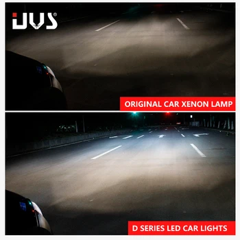 UVS D1S LED Automobilių Lempos Nemokamai Canbus D1R Lemputės Auto Headligt High Power 70W 8600Lm Kit LED Pakeisti NESLĖPĖ Perskaičiavimo