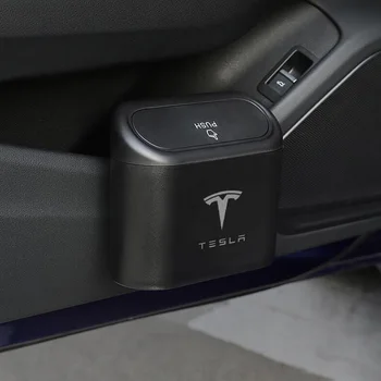 Už Tesla Model 3 S X Y Automobilių Šiukšliadėžės Kabinti Transporto Priemonės, Šiukšlių, Dulkių Atveju Talpinimo Šiukšlių Dėžės Auto Priedai