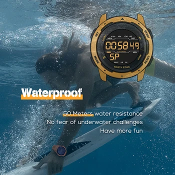 ŠIAURĖS KRAŠTO Digital Smart Watch Vyrų Sporto Mados, kuriame Veikia Plaukimo Vandeniui 50M Vyrai Elektroninį Laikrodį Smartwatch